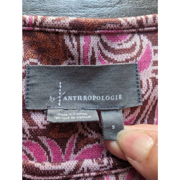 ANTHROPOLOGIE Demeter Floral Paisley Tapestry Short Sleeves Top - Picture 5 of 6